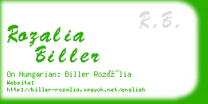 rozalia biller business card